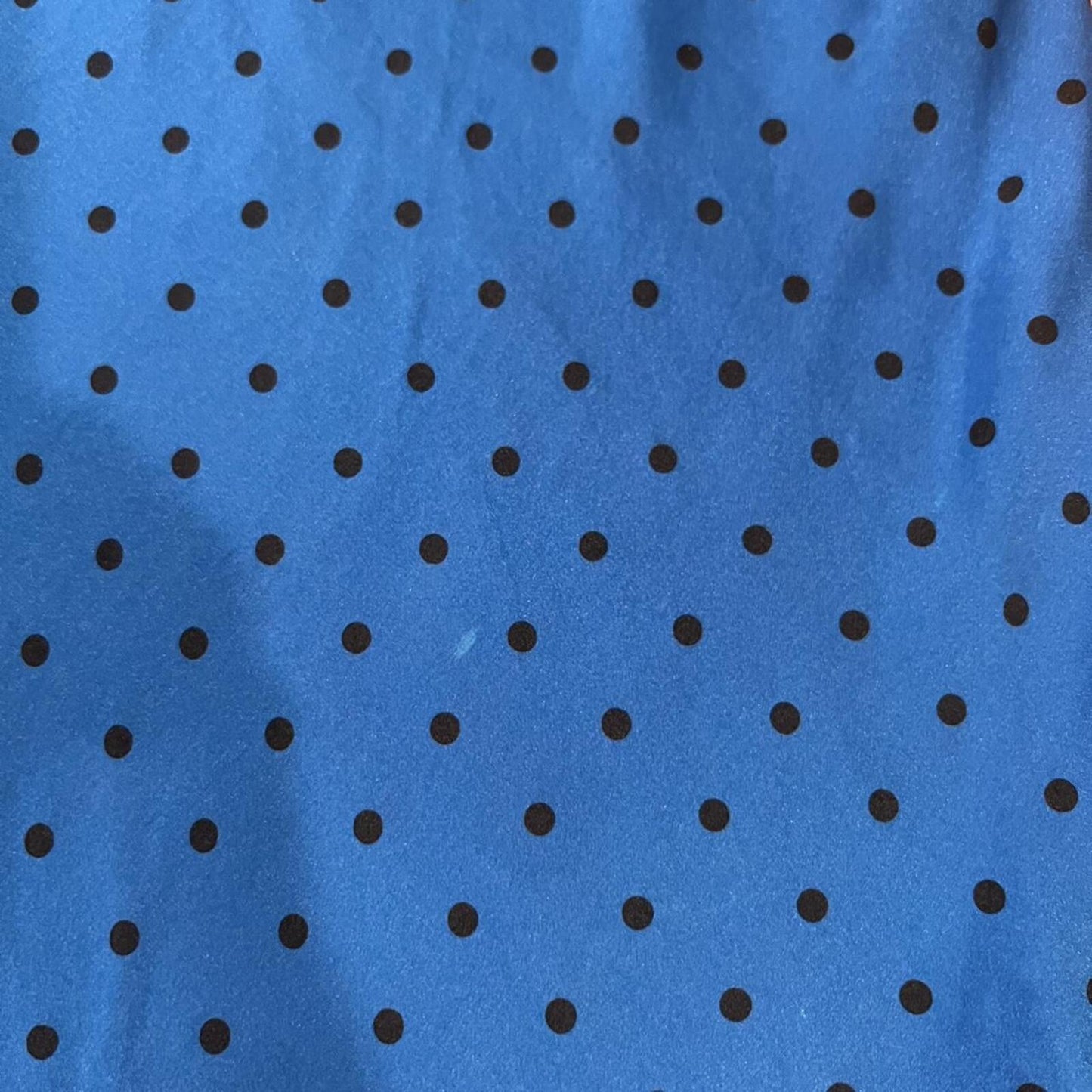 Vintage Y2K cobalt blue silk polka dot tank top