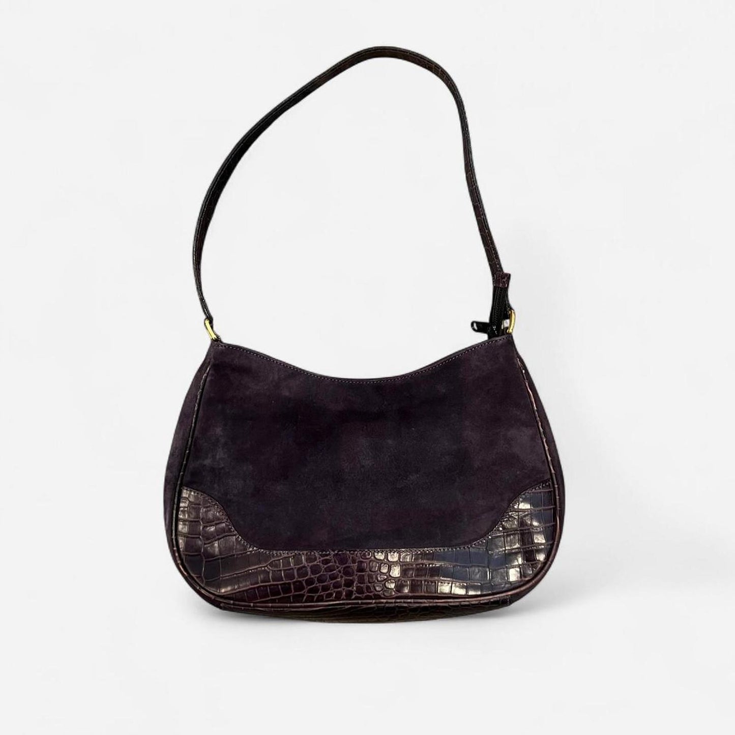 Vintage 90s Y2K Leather Baguette Bag Made in Italy