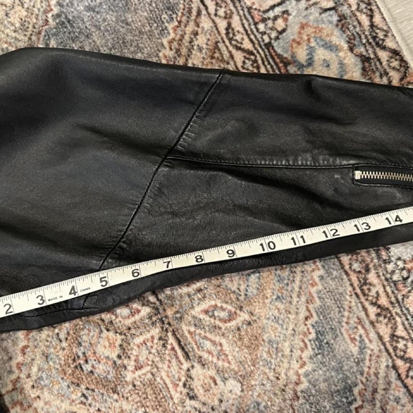 Vintage Black Leather Moto Jacket Oversized 90s Biker Coat XXL