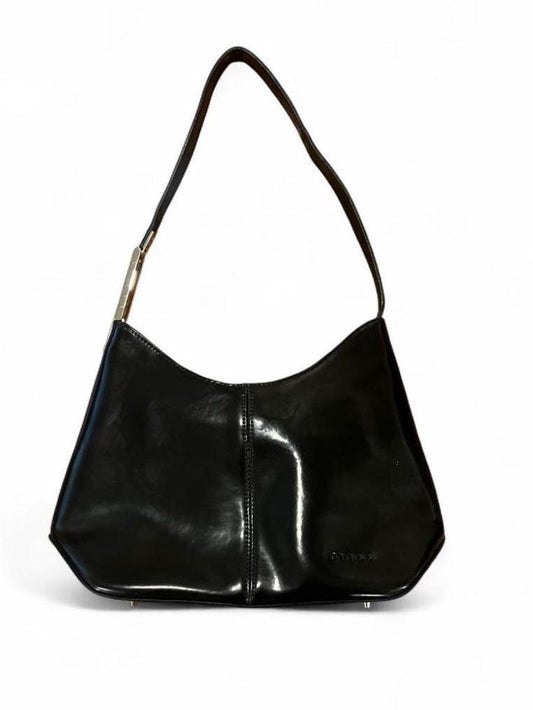 Vintage Guess Black Shoulder Bag | Y2K Minimalist Baguette Purse