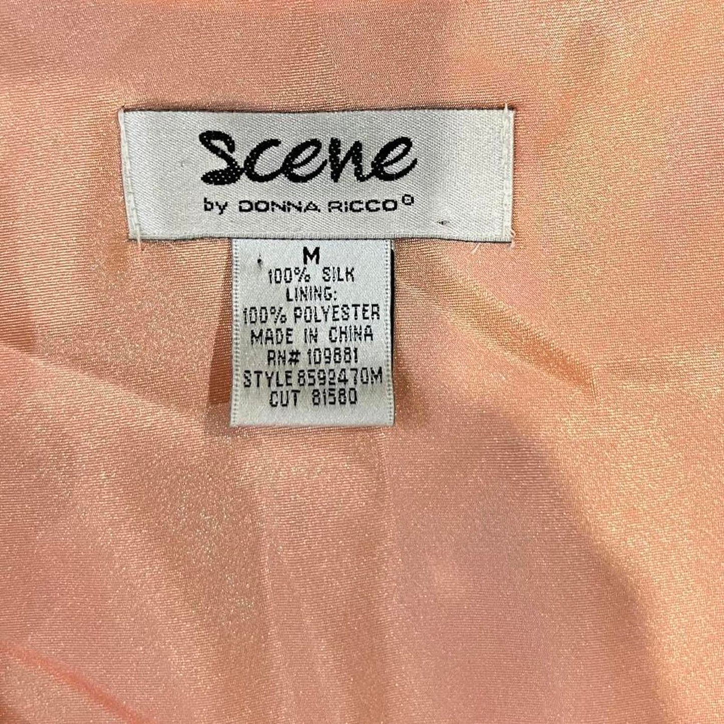 Vintage Y2K Silk Floral Dress Pink Orange Midi