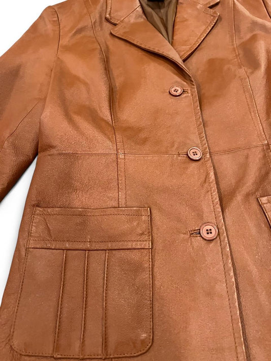 Vintage 90’s Brown Leather Jacket