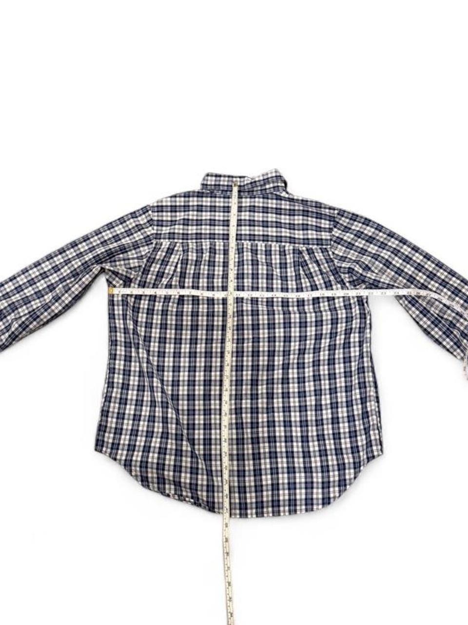 Vintage 90s Blue Plaid Oversized Button Down