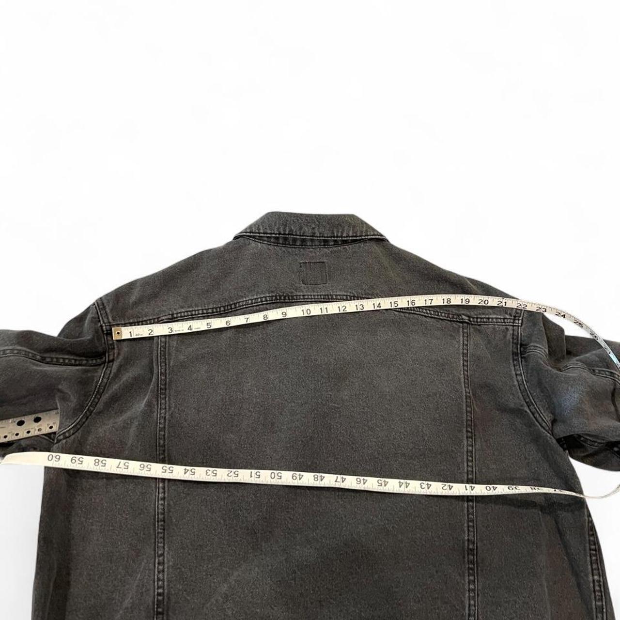 Oversized Washed Black Denim Jacket Y2K Grunge Streetwear