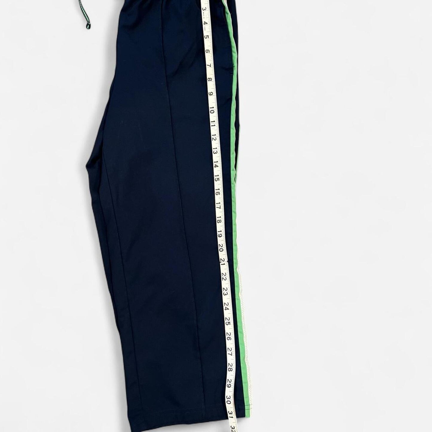Y2K Cropped Navy Track Pants Side Stripe Sporty Small