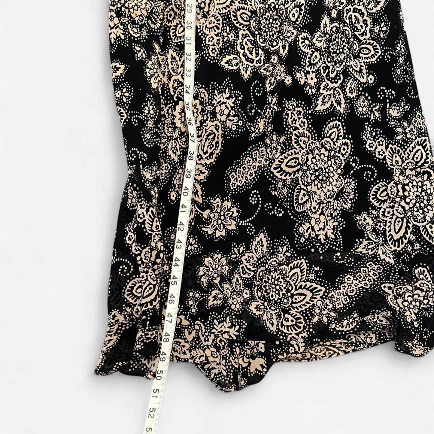 Vintage 90’s Black Floral Midi Dress