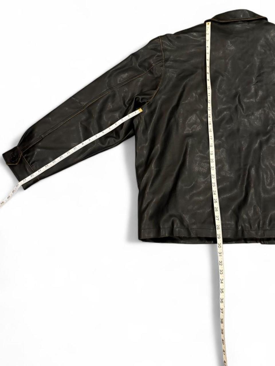 Vintage Faux Leather Sherpa Lined Jacket