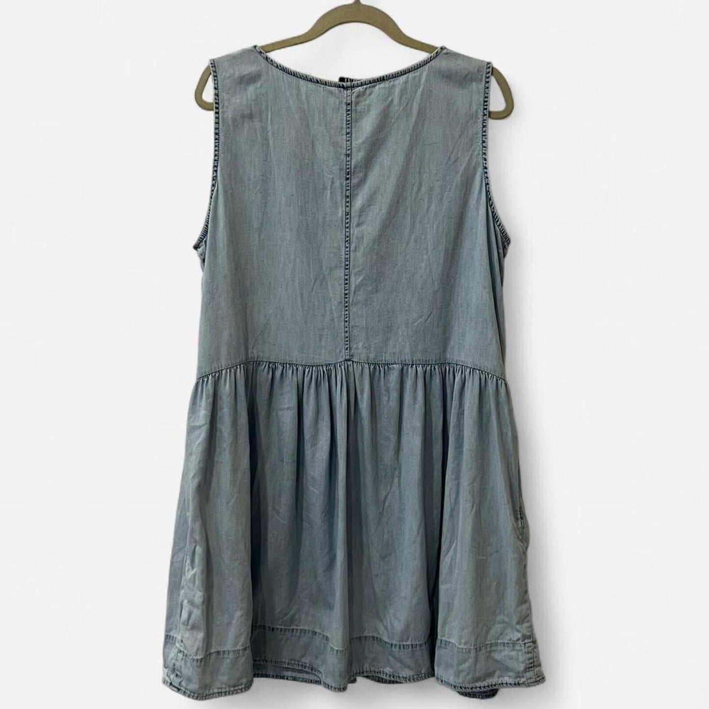 Vintage Y2K GAP Chambray Babydoll Dress