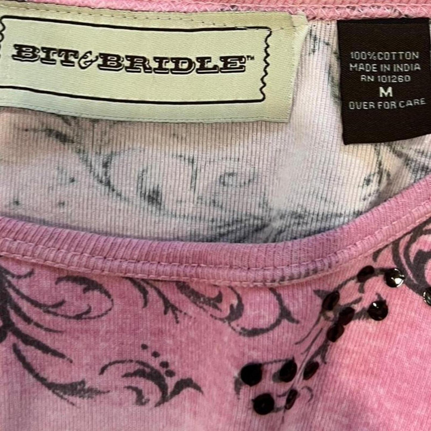 Vintage Y2K Cowgirl Graphic Pink Long Sleeve Top