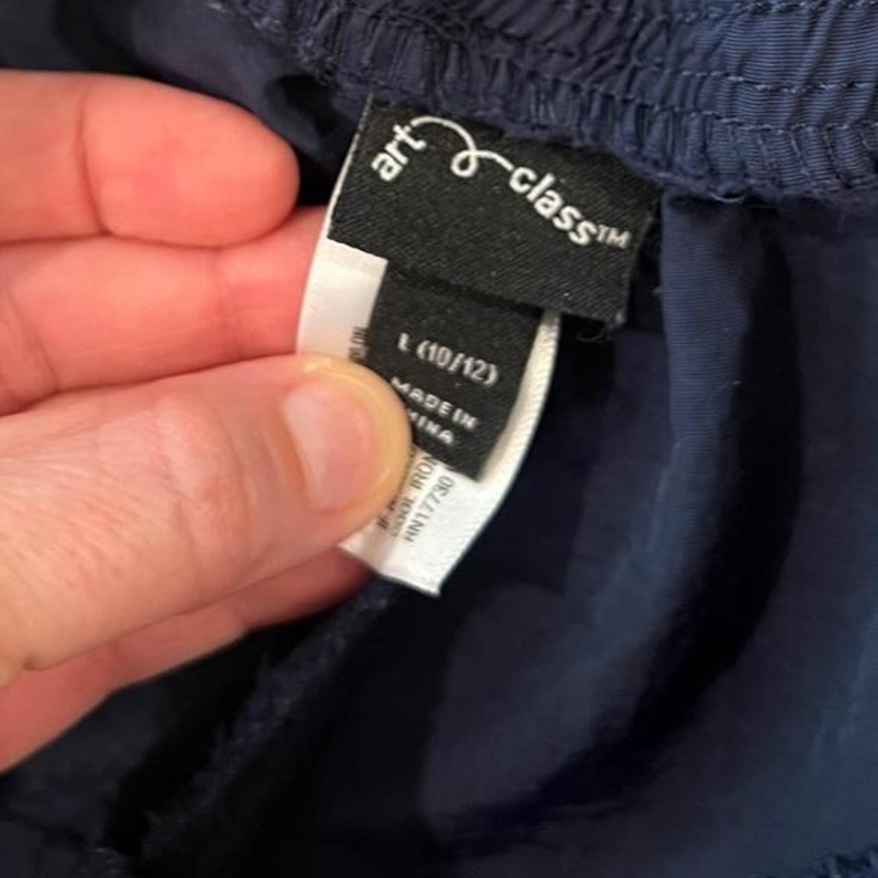 Y2K Navy Side Stripe Capri Track Pants