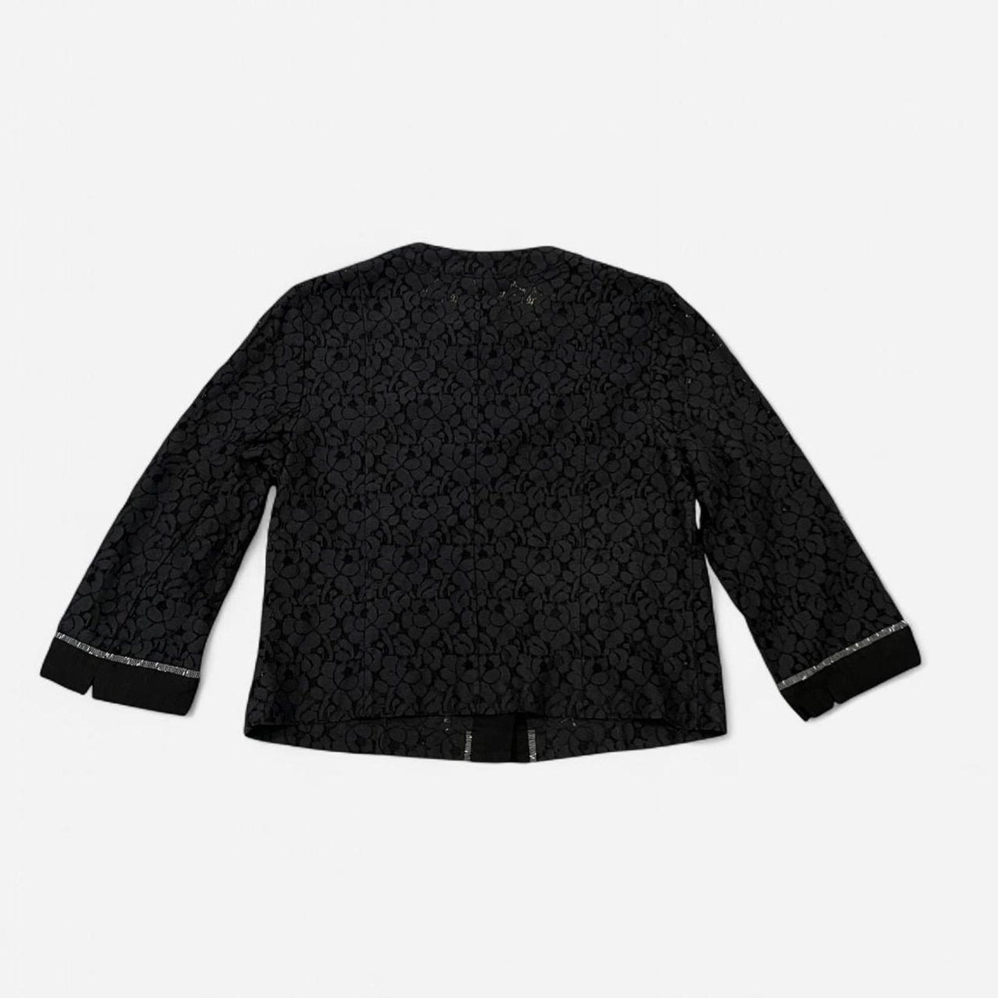 Y2K Black Lace Button Up Blouse