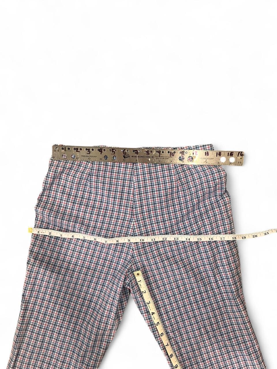 Y2K Plaid Capri Kick Flare Pants XS/S