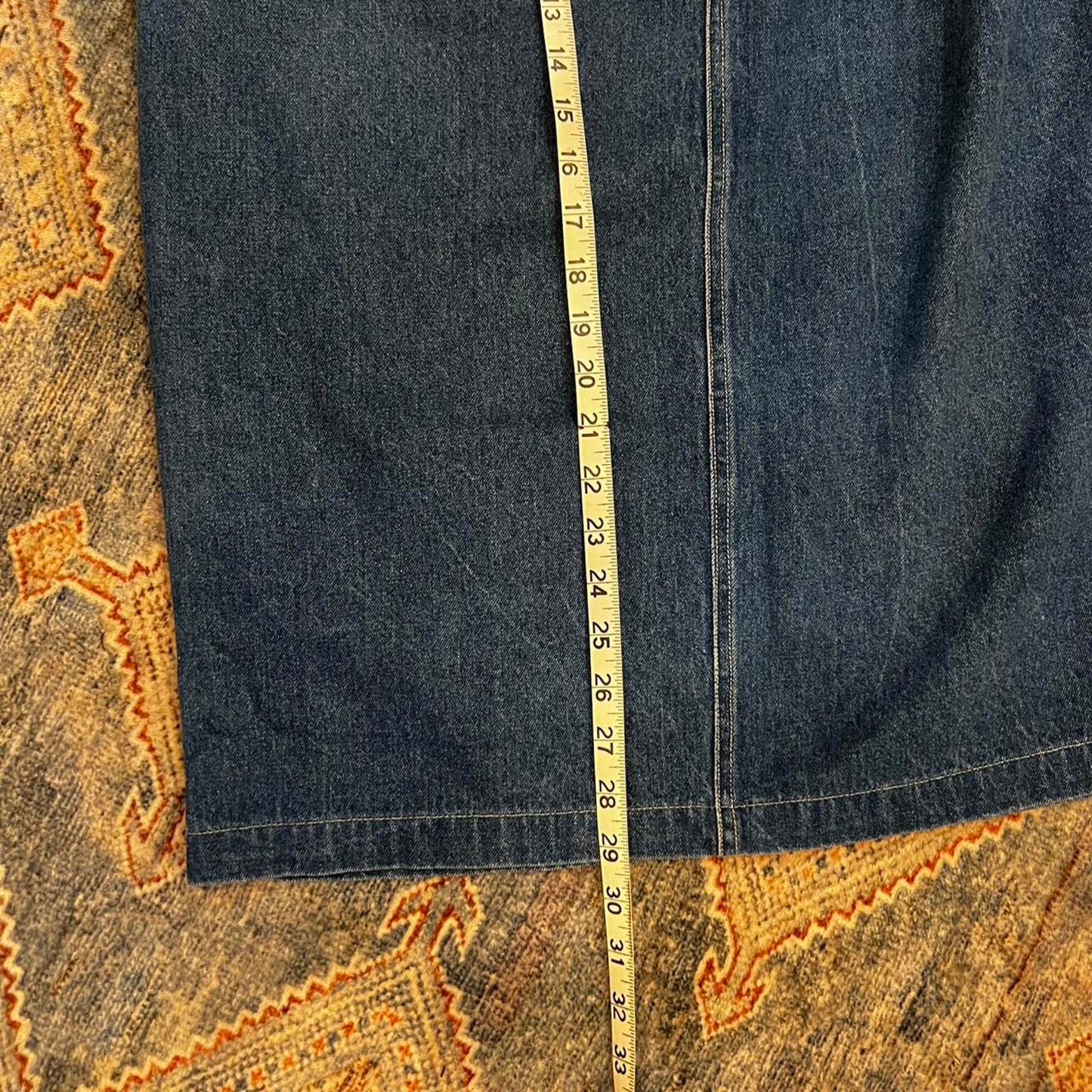Vintage Denim Midi Skirt