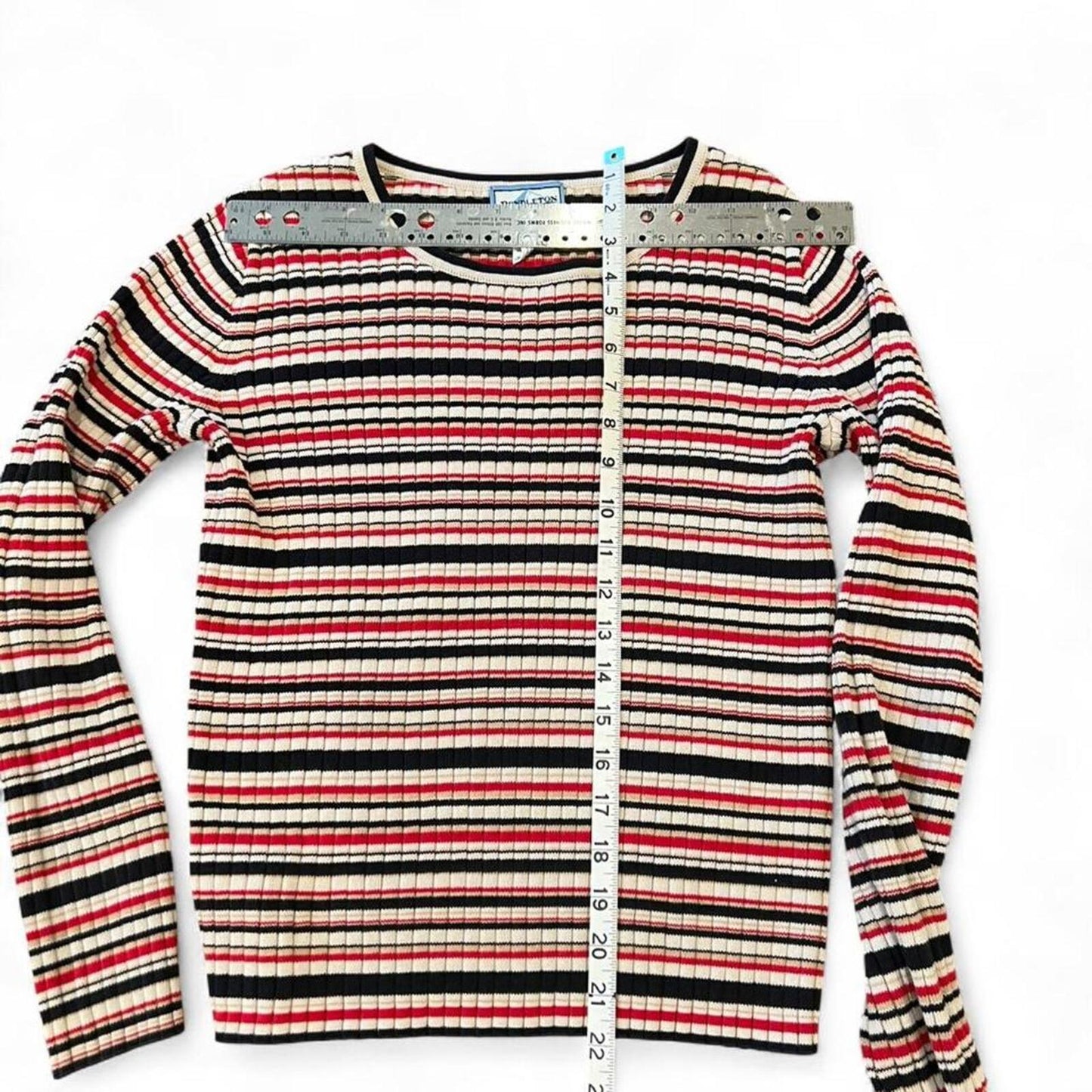 Vintage Pendleton striped rib knit sweater top