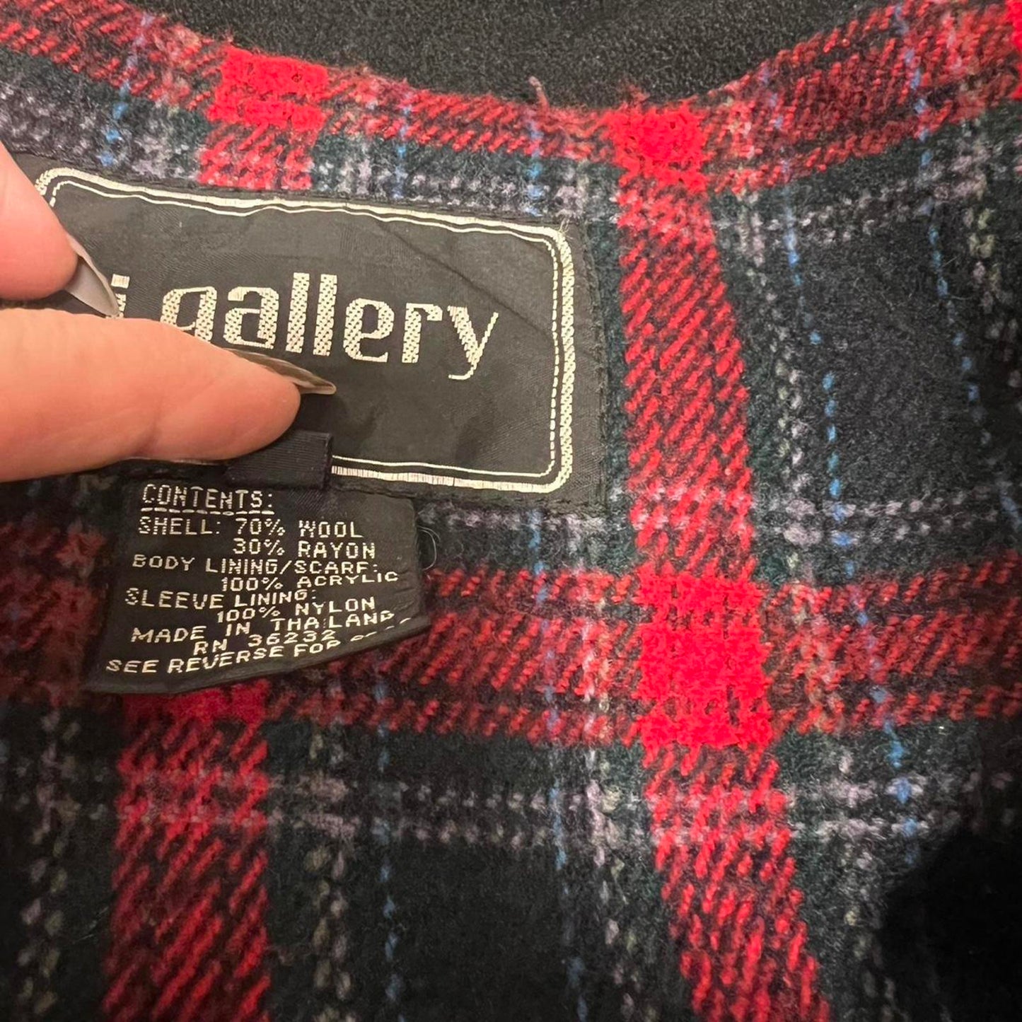 Vintage Black Wool Coat