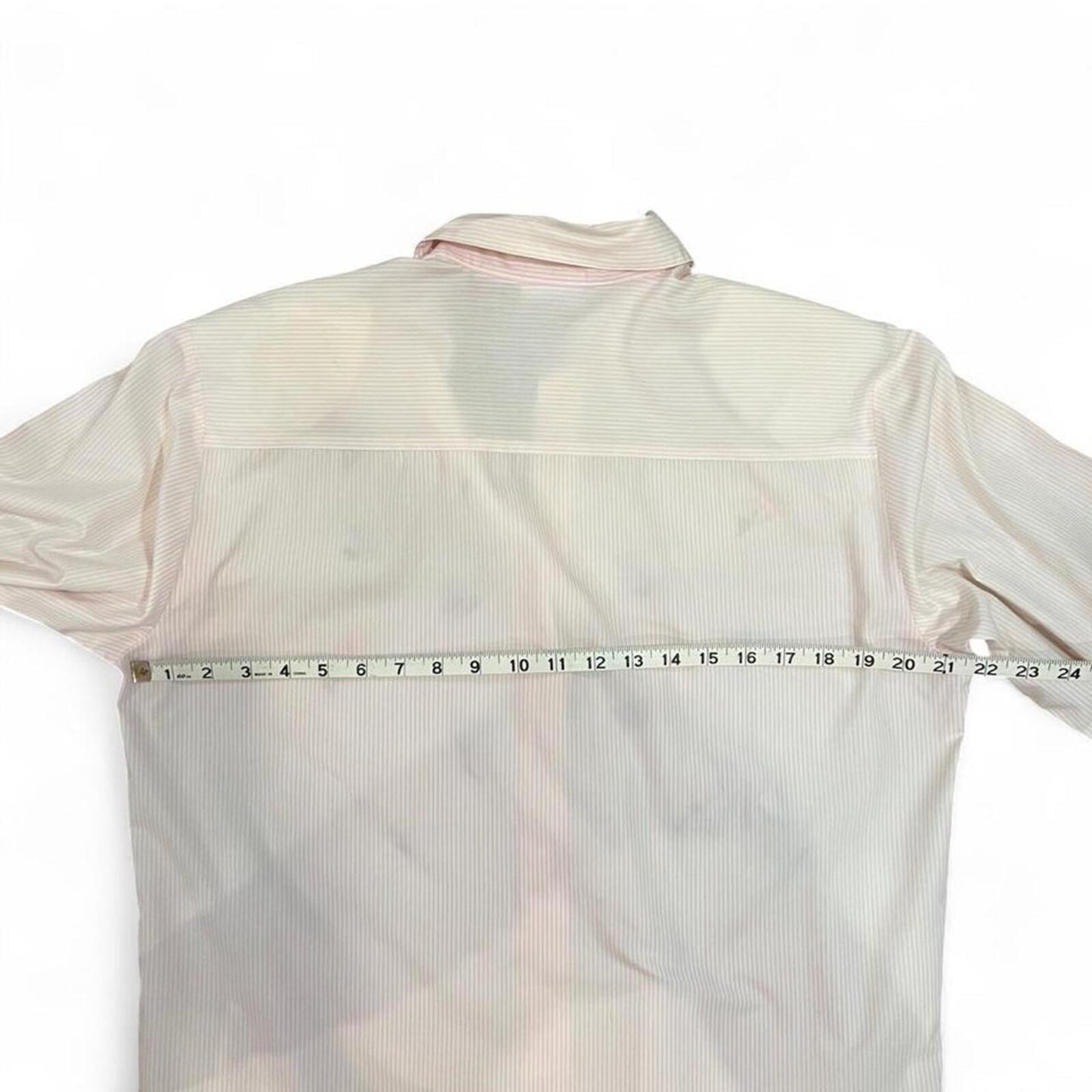 Vintage Y2K Pink Pinstripe Embroidered Floral Button Up