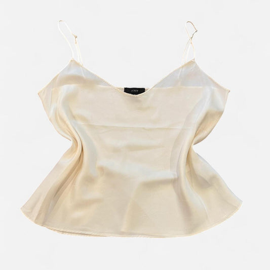 J.Crew Silk Camisole Ivory Minimal Y2K Slip Top