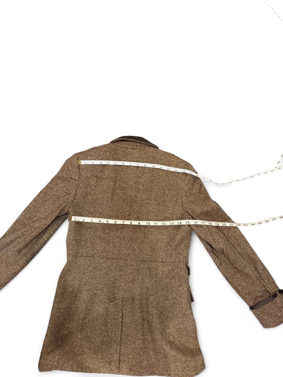 Vintage 90s Brown Wool Tweed Blazer Jacket