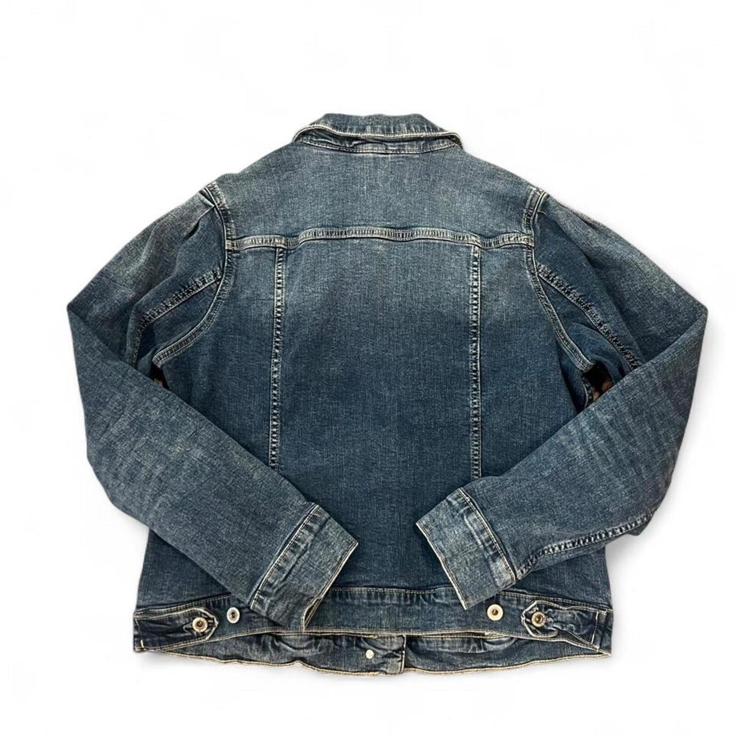 Vintage Y2K Denim Jacket Oversized Blue Jean Jacket Grunge Casual