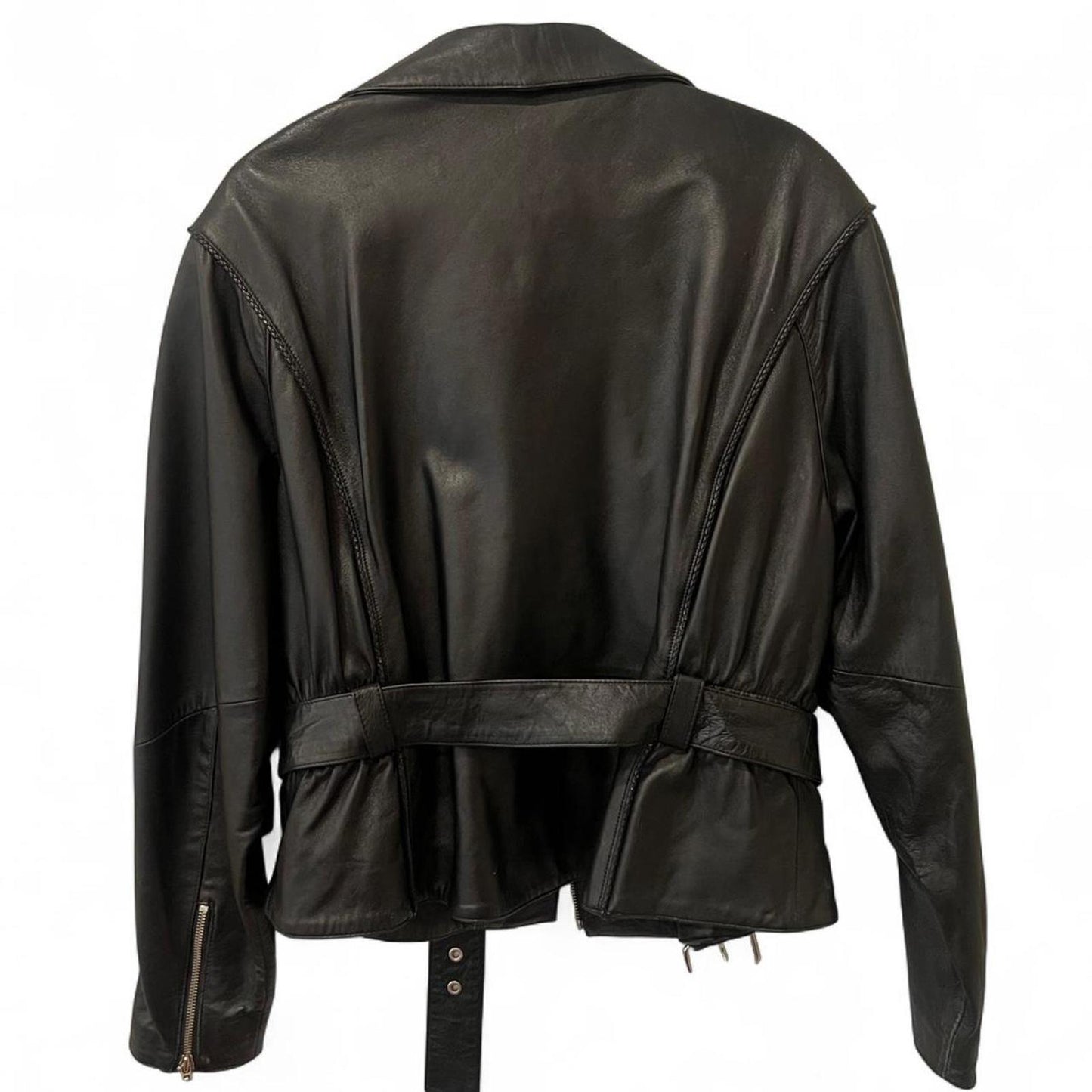 Vintage Genuine Leather Moto Jacket