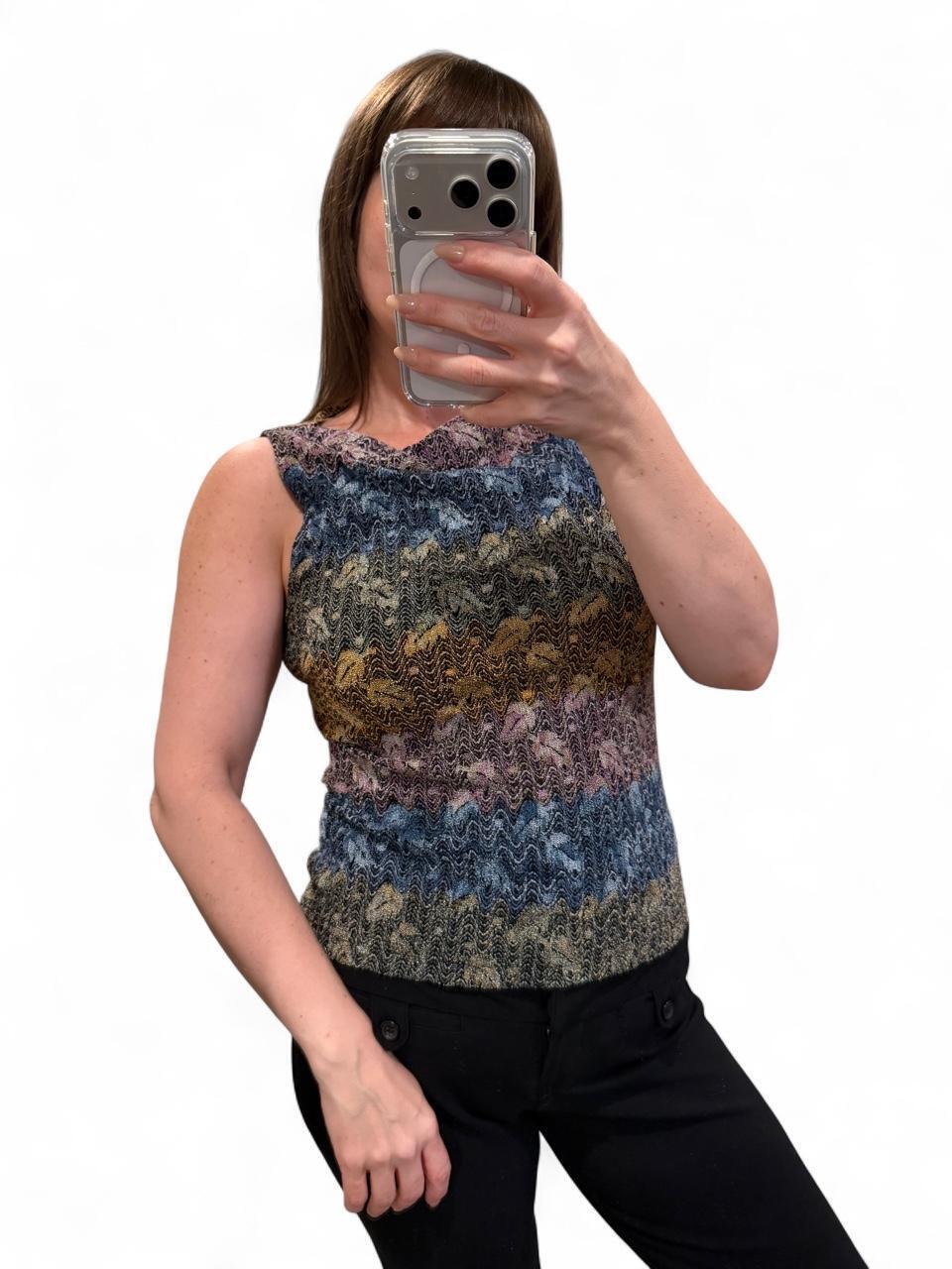 Vintage Y2K Wrapper Knit Sleeveless Top