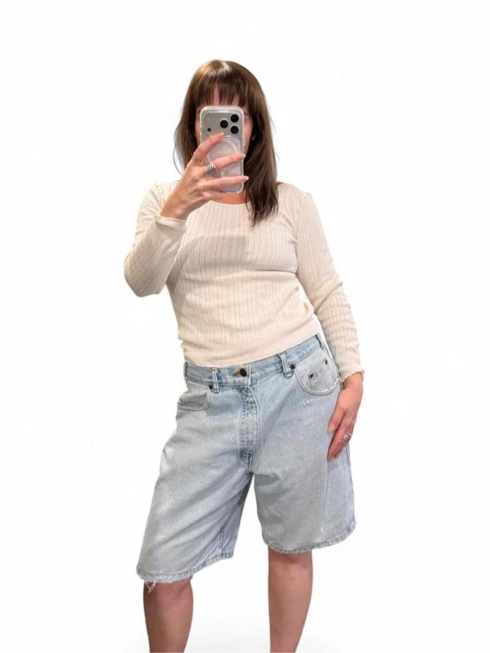 Vintage 90s Light Wash Baggy Denim Jorts