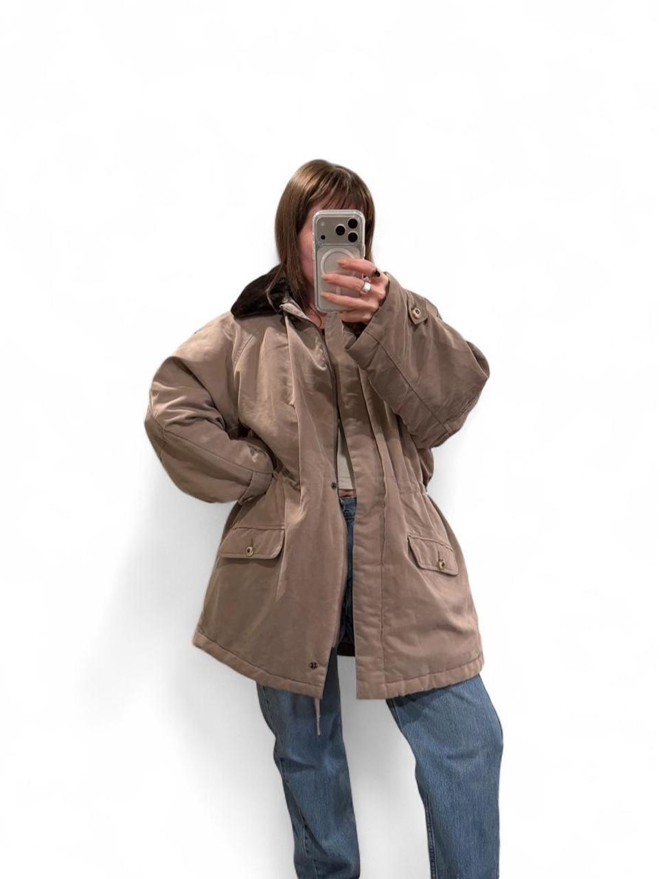 Vintage Larry Levine Faux Fur Collar Utility Coat