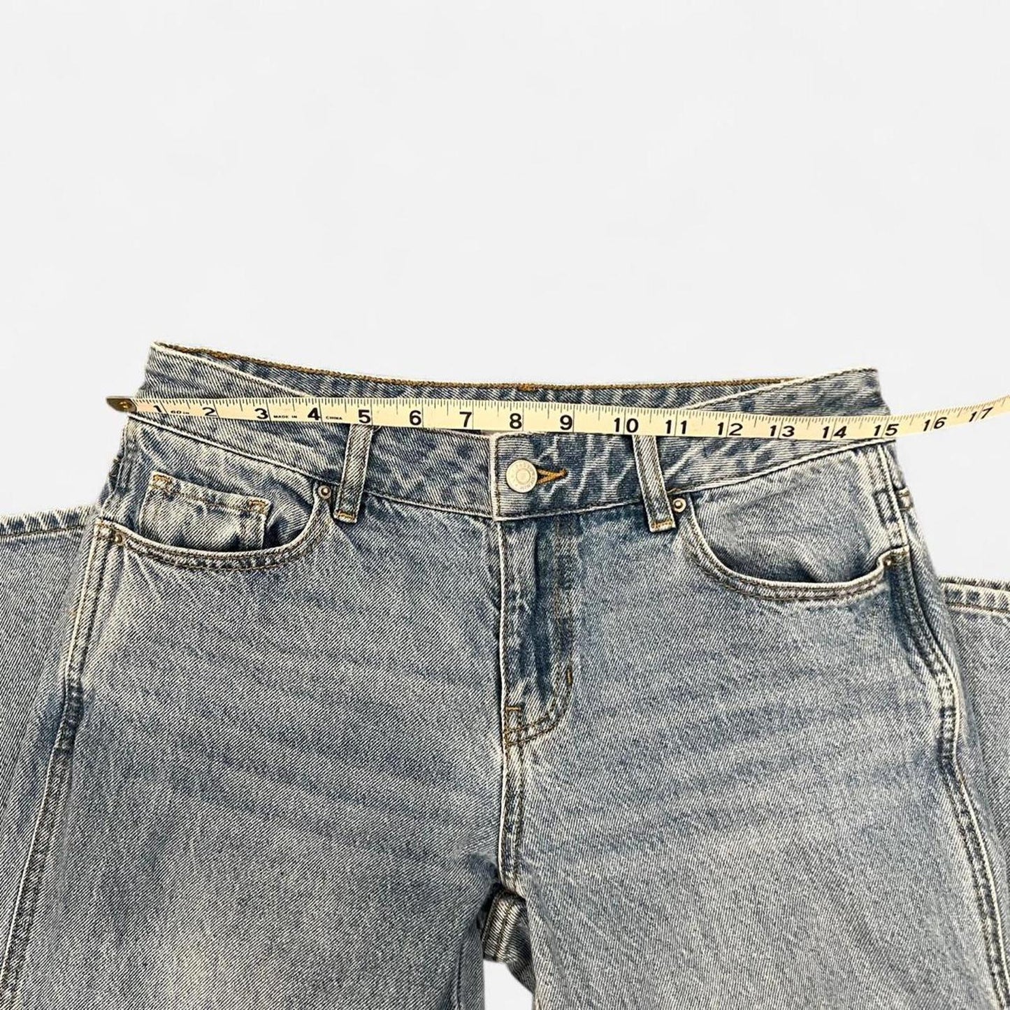 Y2K Low Rise Baggy Jeans Light Wash Wide Leg