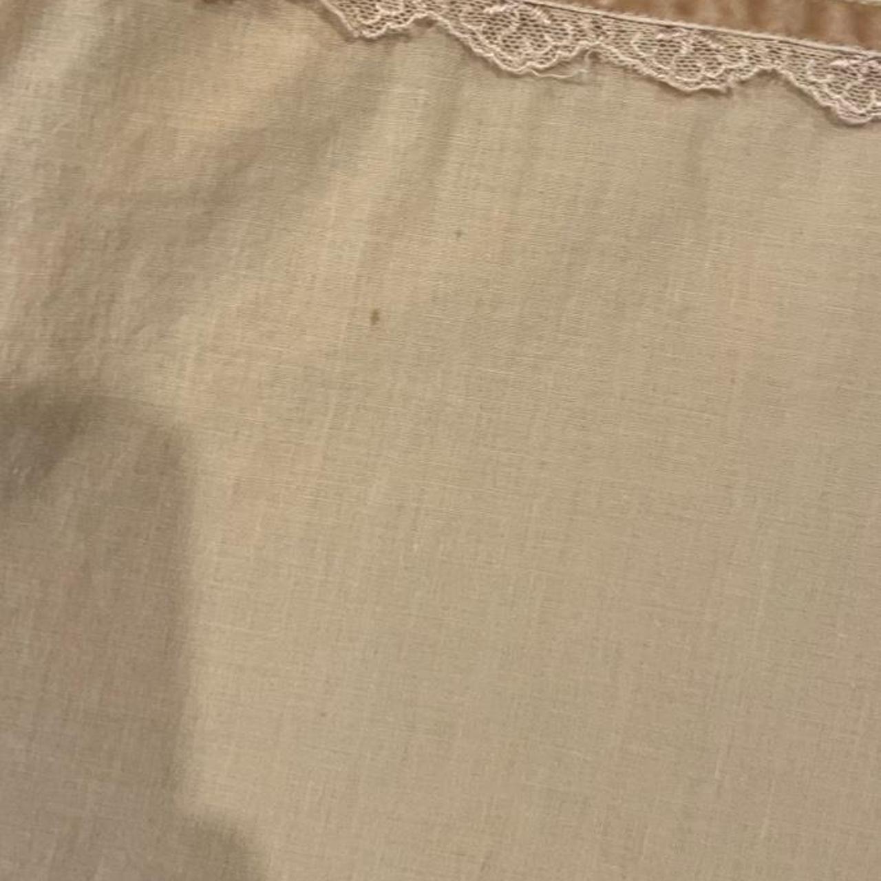 Y2K Butter Cream Eyelet Lace Cotton Top Coquette Boho L
