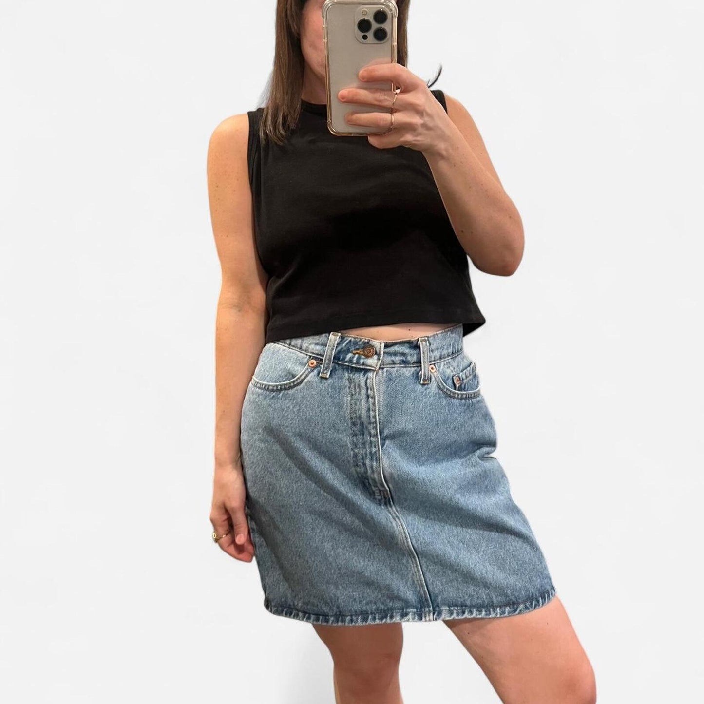 Vintage Y2K Levi’s 511 denim mini skirt USA made