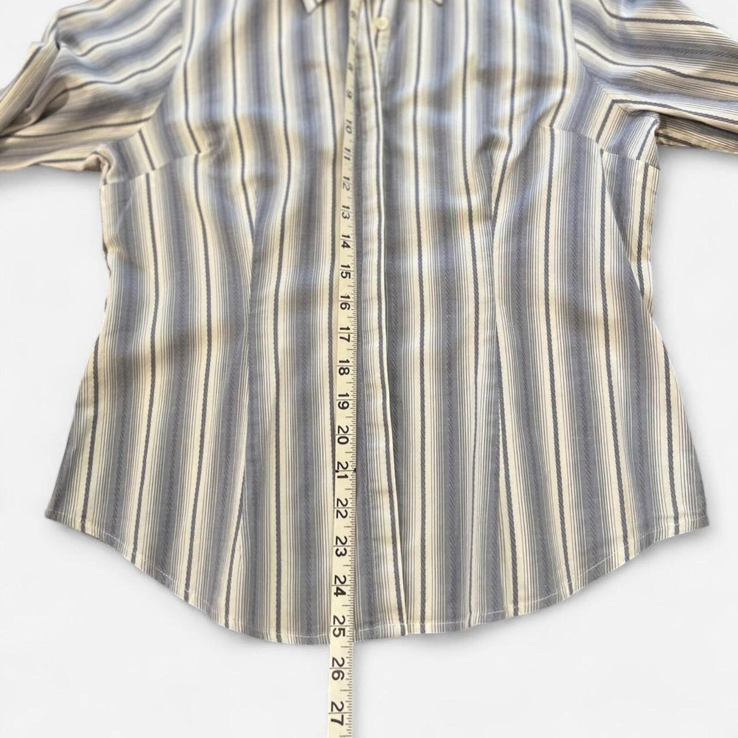 Y2K Striped Fitted Button Up Shirt