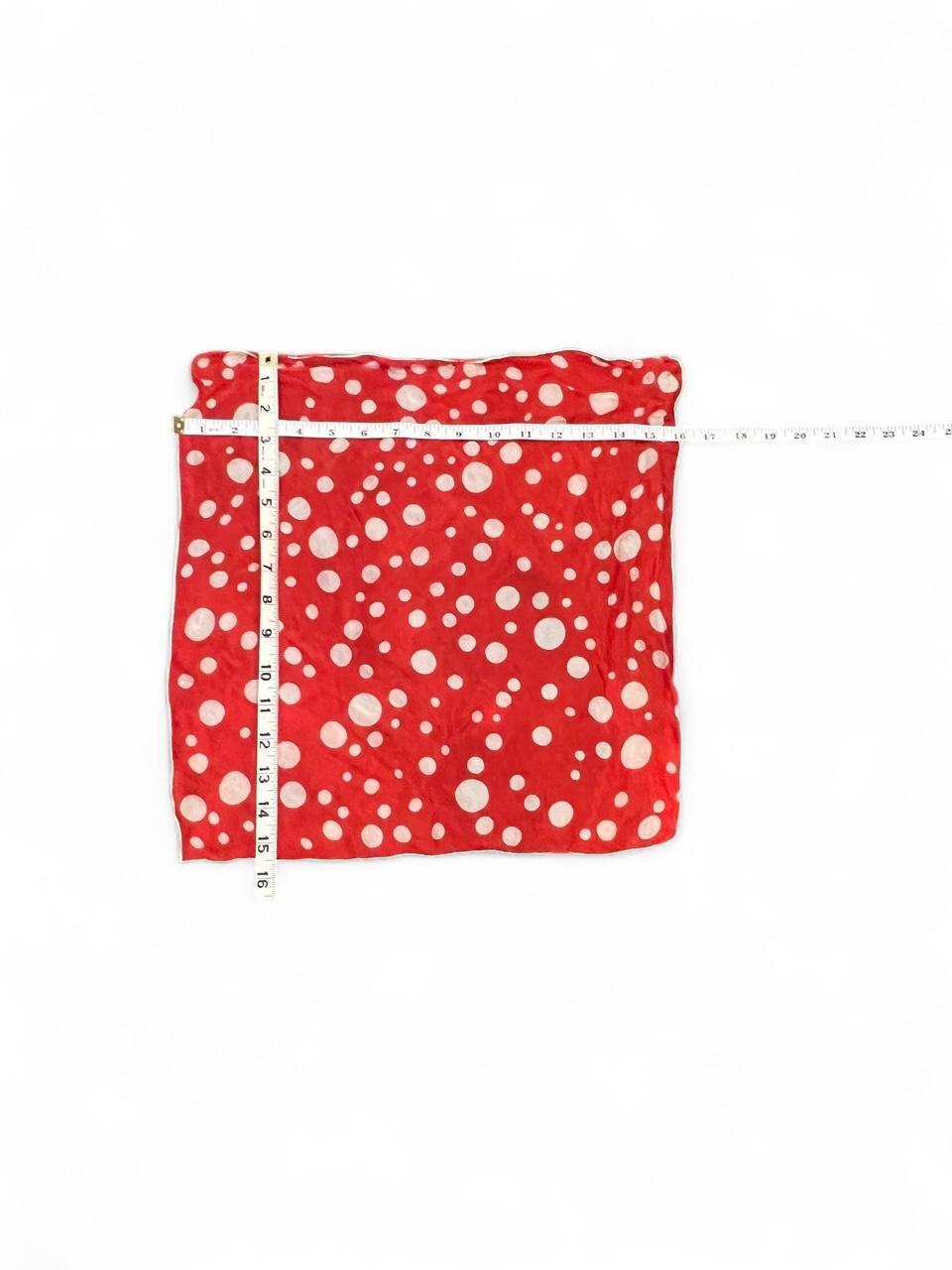 Vintage Red Polka Dot Silk Hair Scarf Bandana