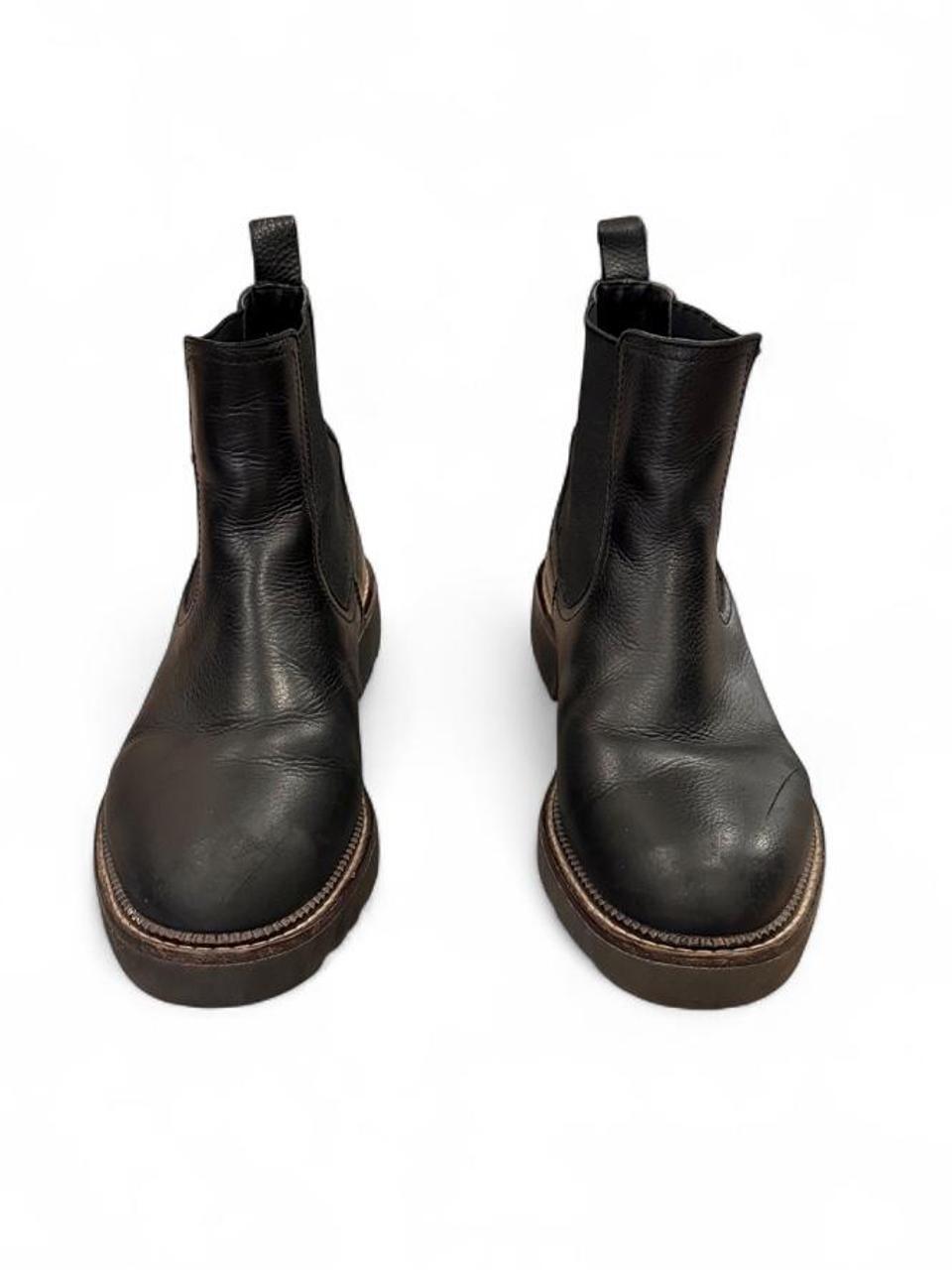 Caslon Black Leather Chunky Chelsea Boots 8.5