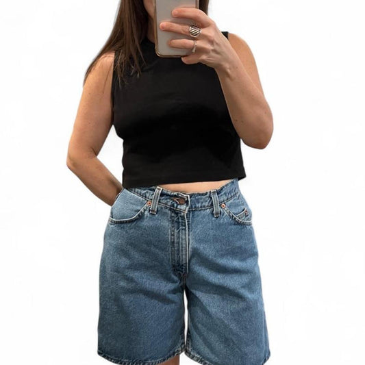 Vintage Levi’s 950 Orange Tab Relaxed Fit Denim Shorts Made in USA 90s