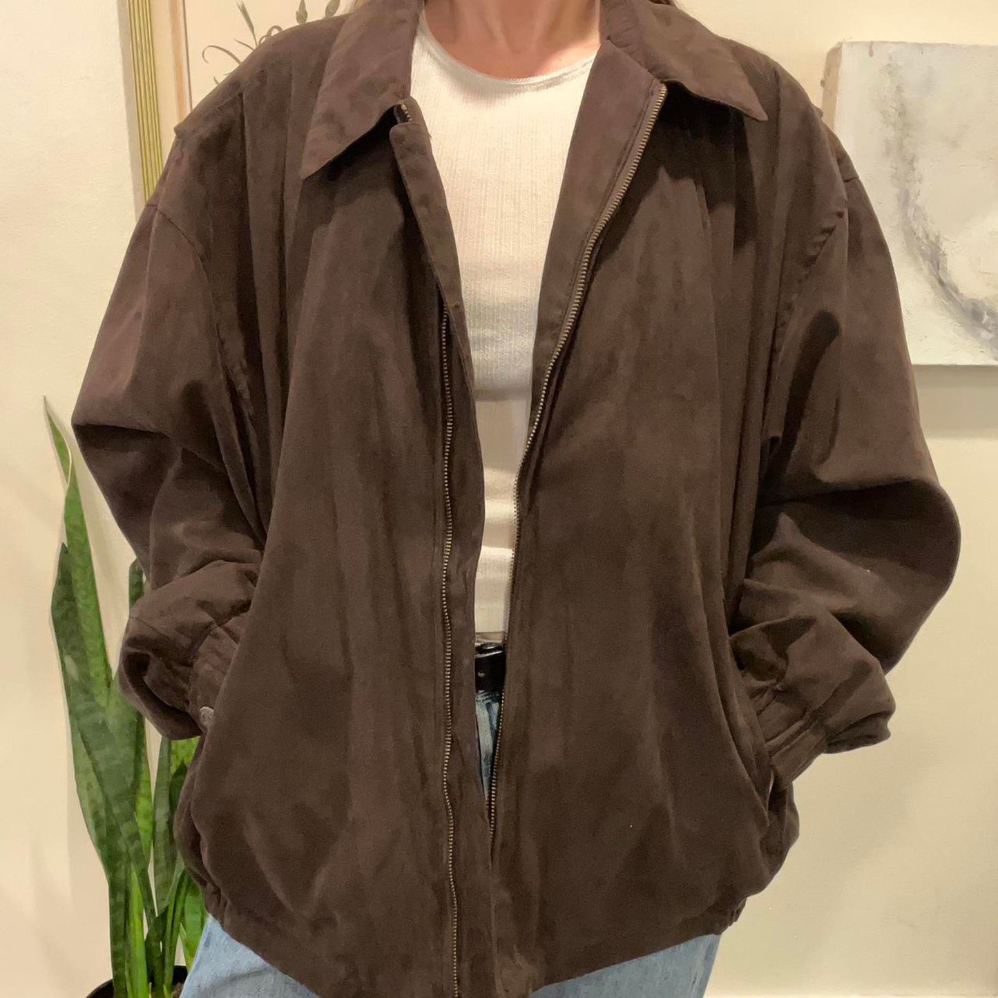 Vintage Brown Bomber Jacket