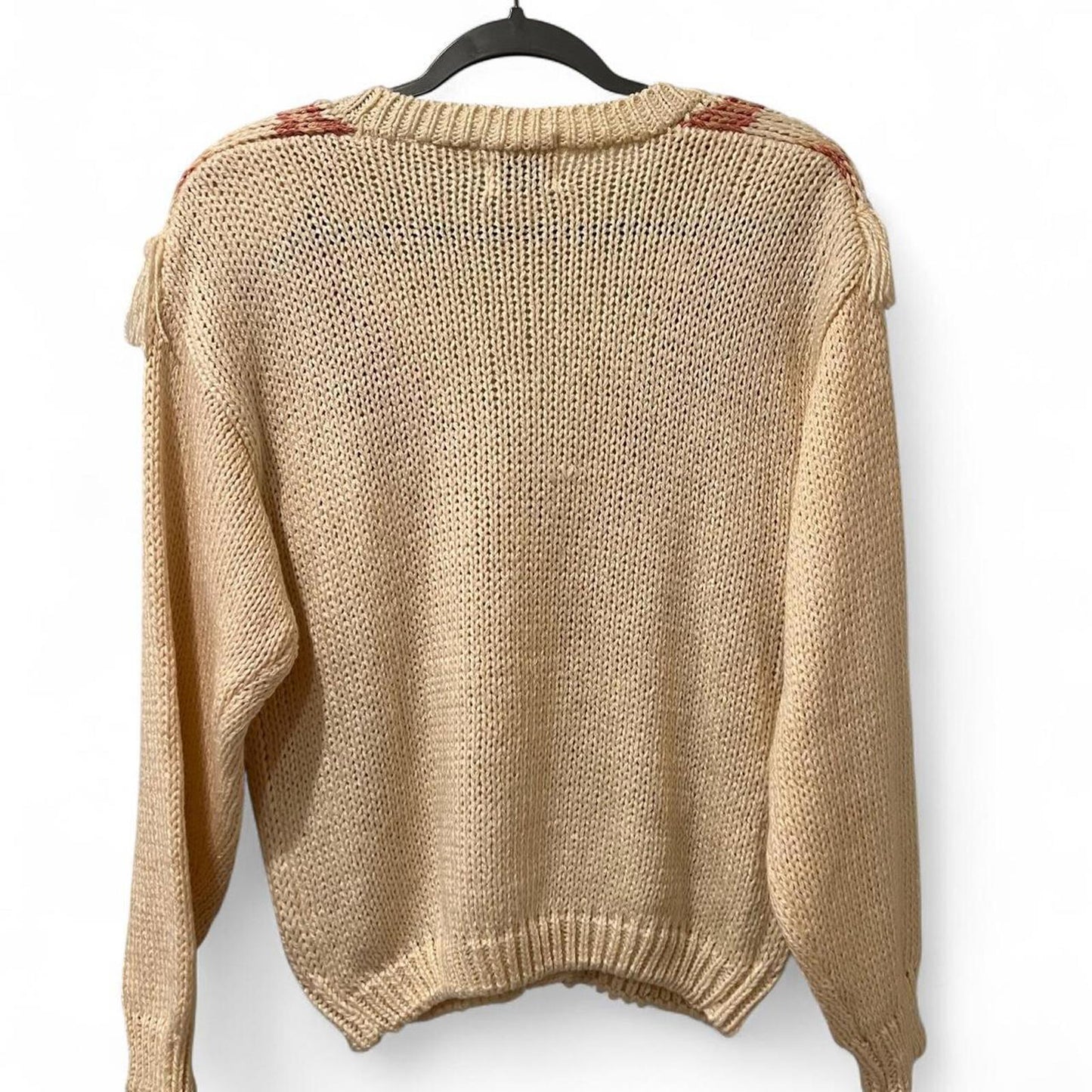 Vintage Cream Fringe Knit Cardigan