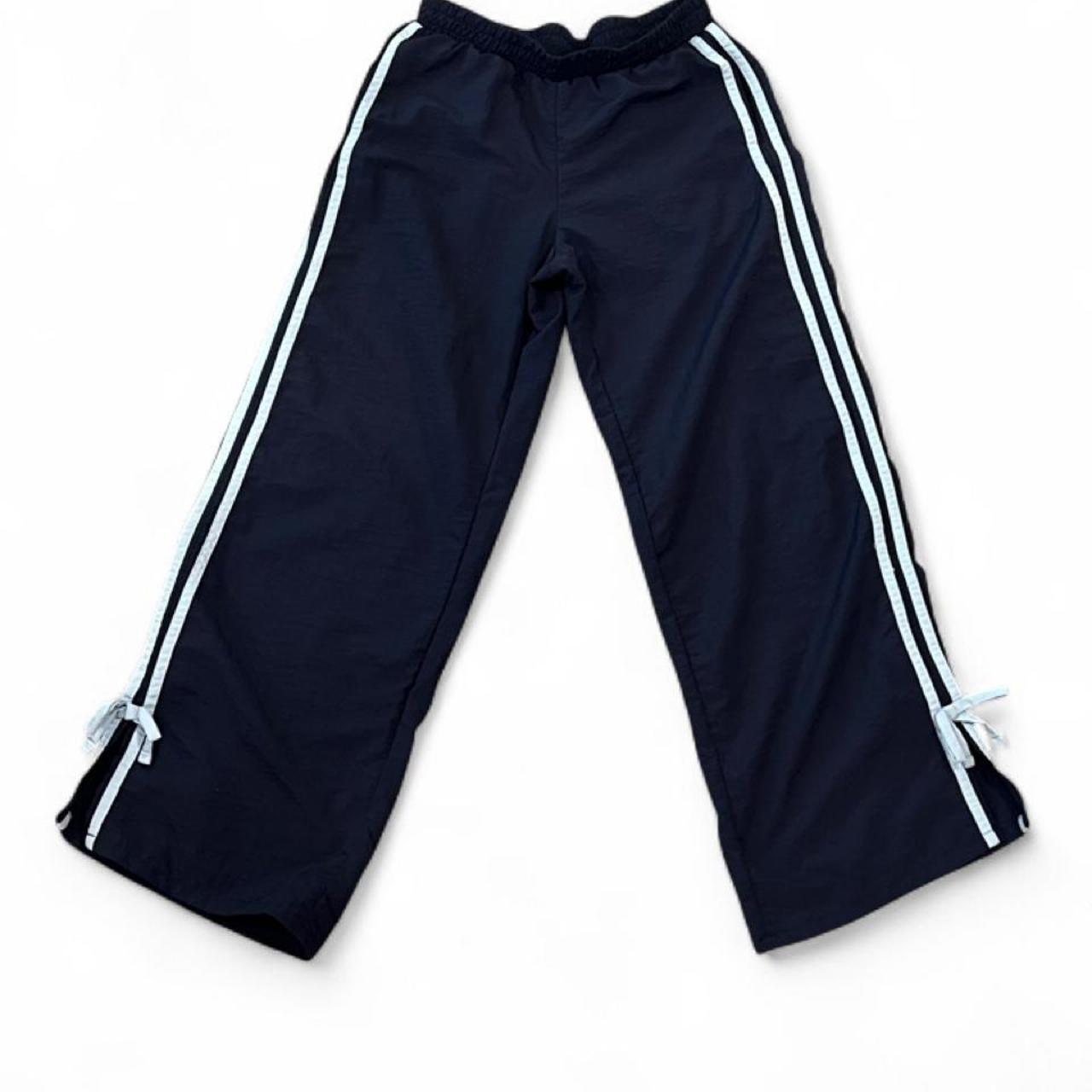 Y2K Navy Side Stripe Capri Track Pants