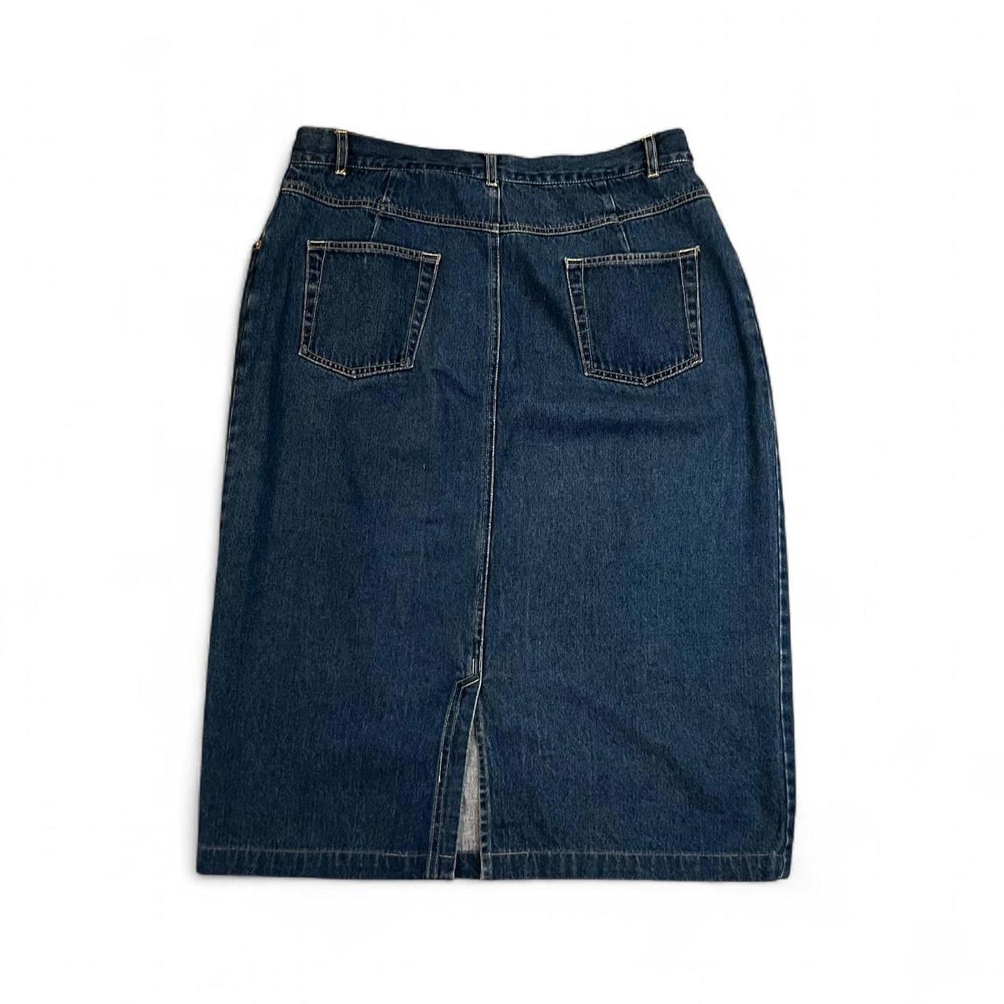 Vintage Denim Midi Skirt