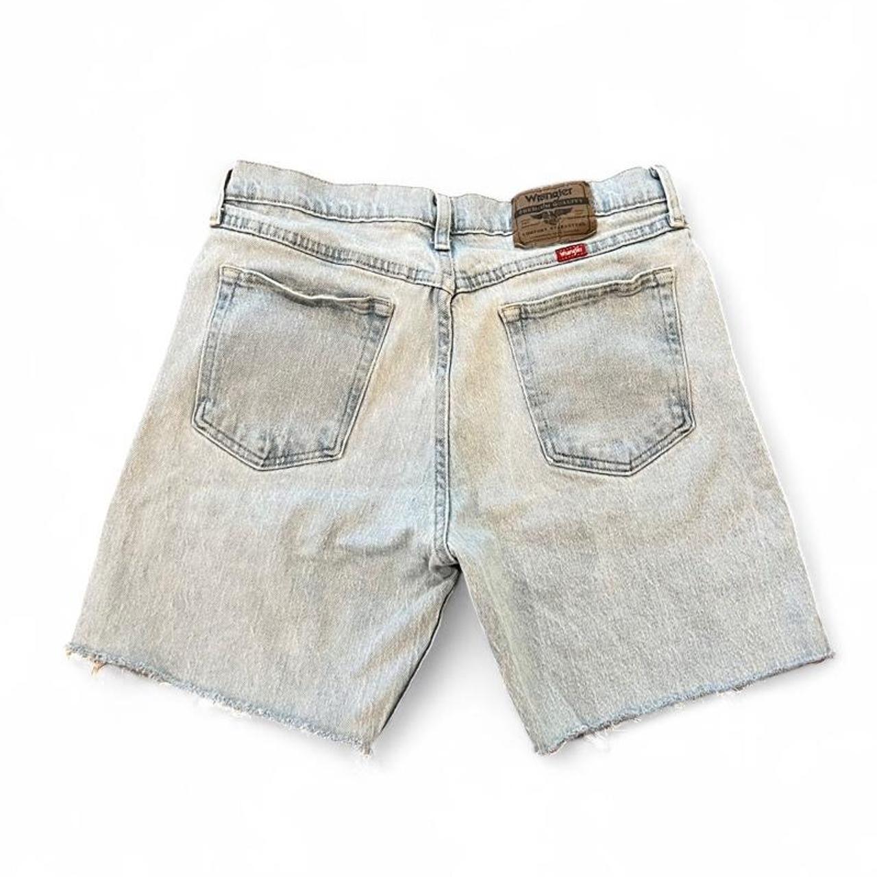 Wrangler Cutoff Denim Shorts Light Wash Y2K Jorts Skater Baggy