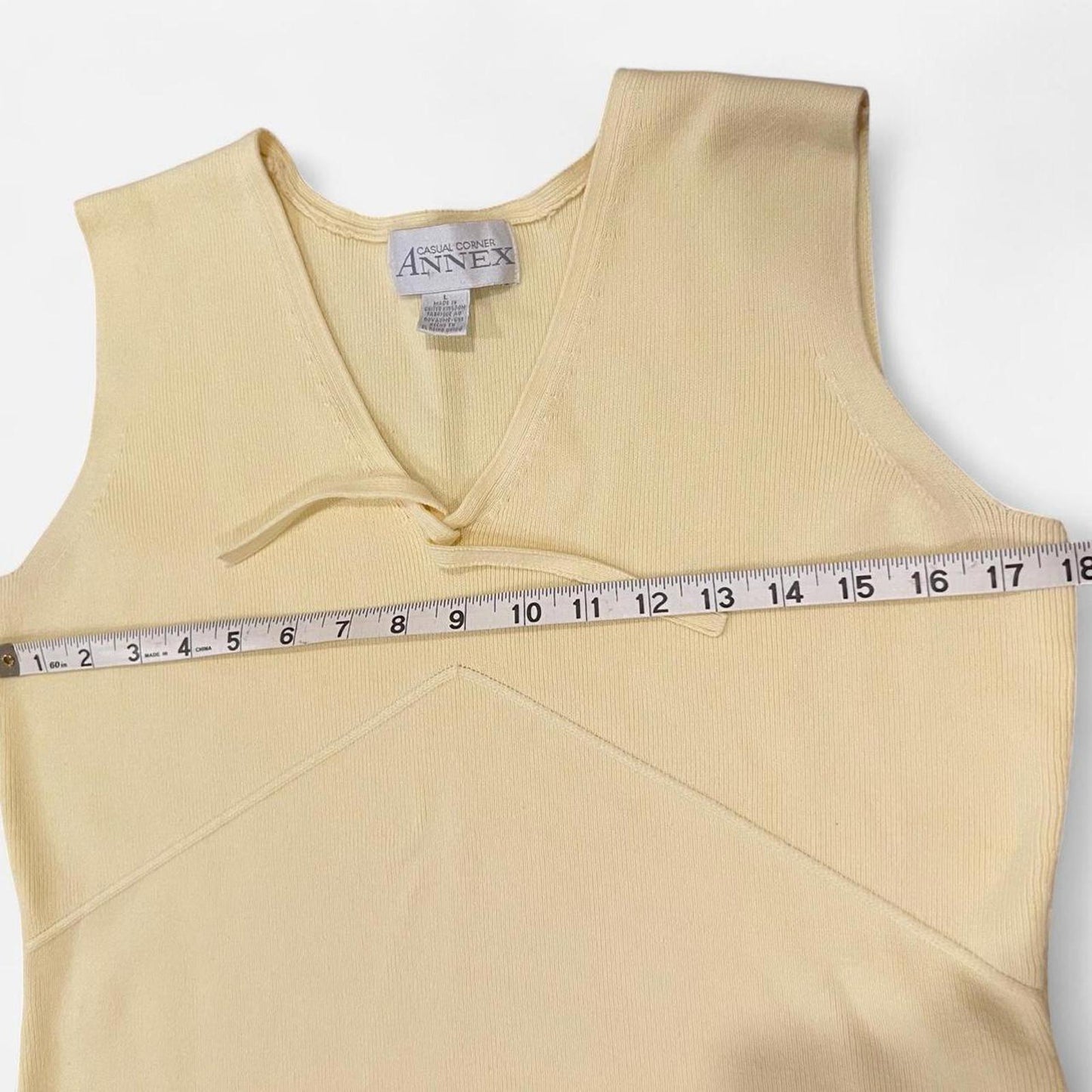 Vintage 90s Butter Yellow Knit Tank