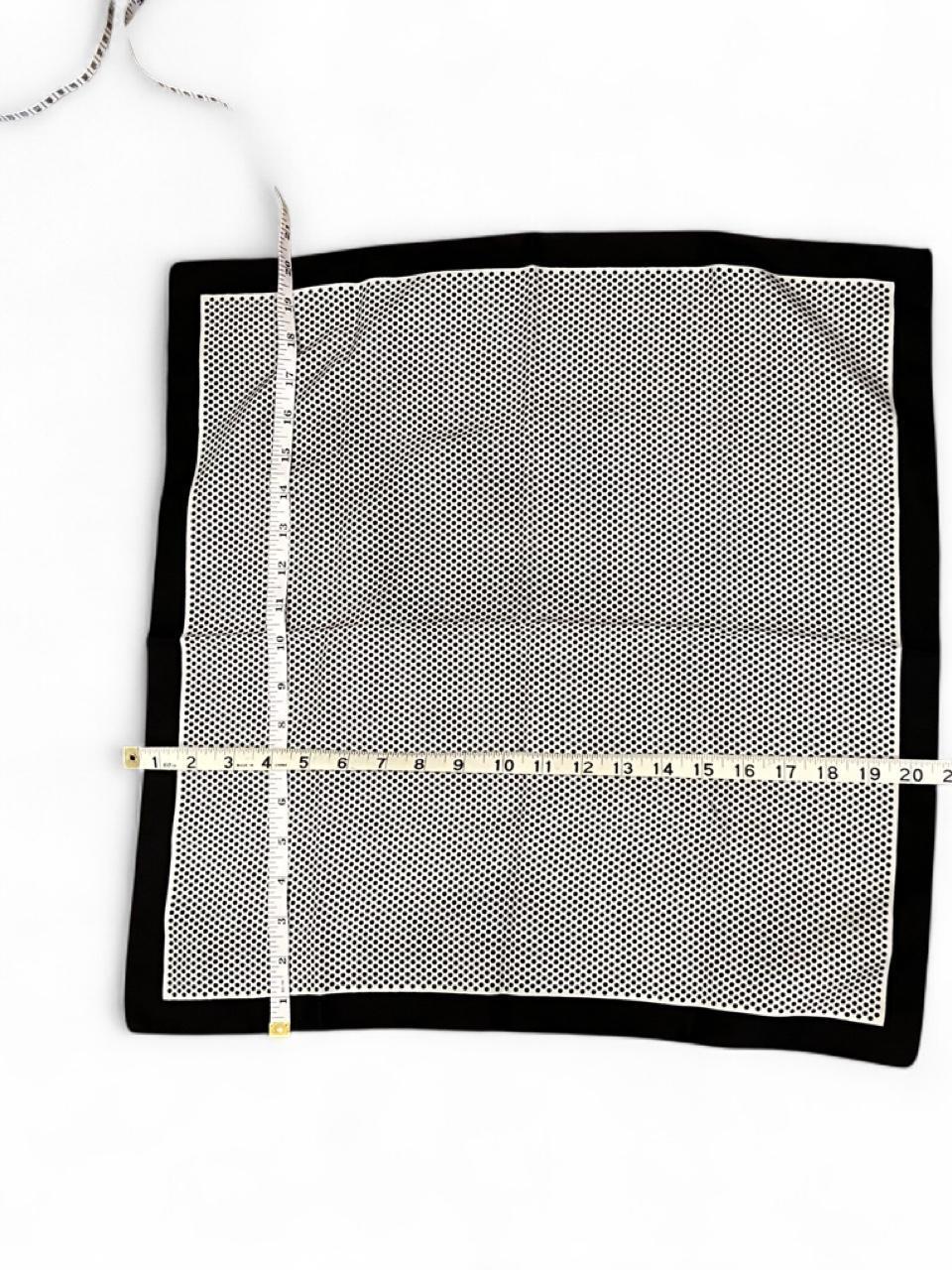 Vintage Black & White Polka Dot Square Scarf