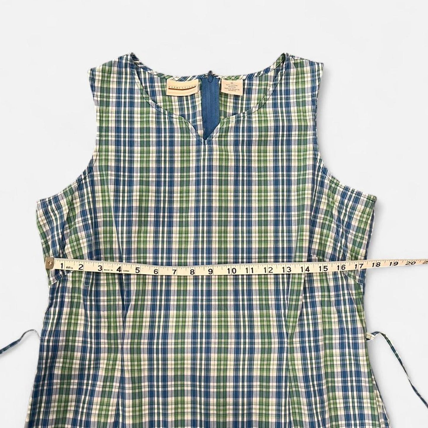 Vintage 90s Cotton Plaid Shift Dress