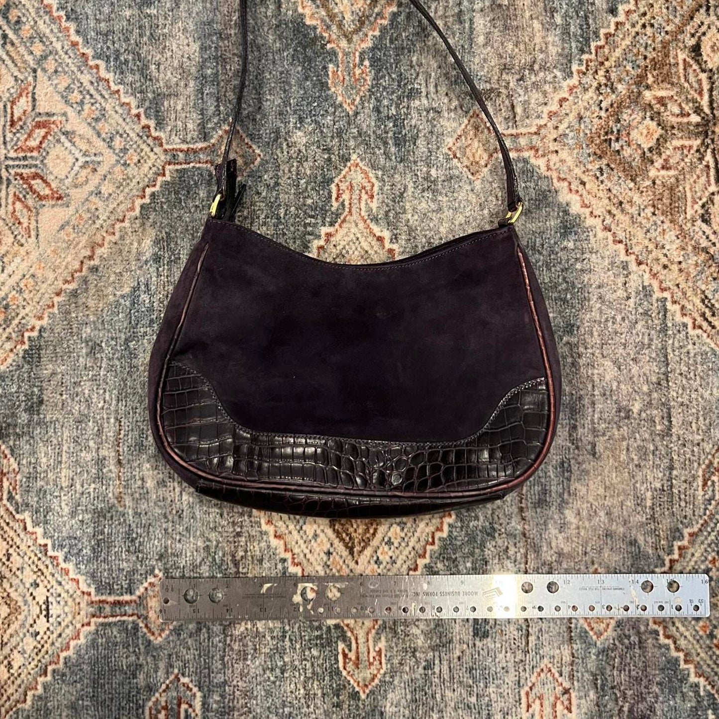 Vintage 90s Y2K Leather Baguette Bag Made in Italy