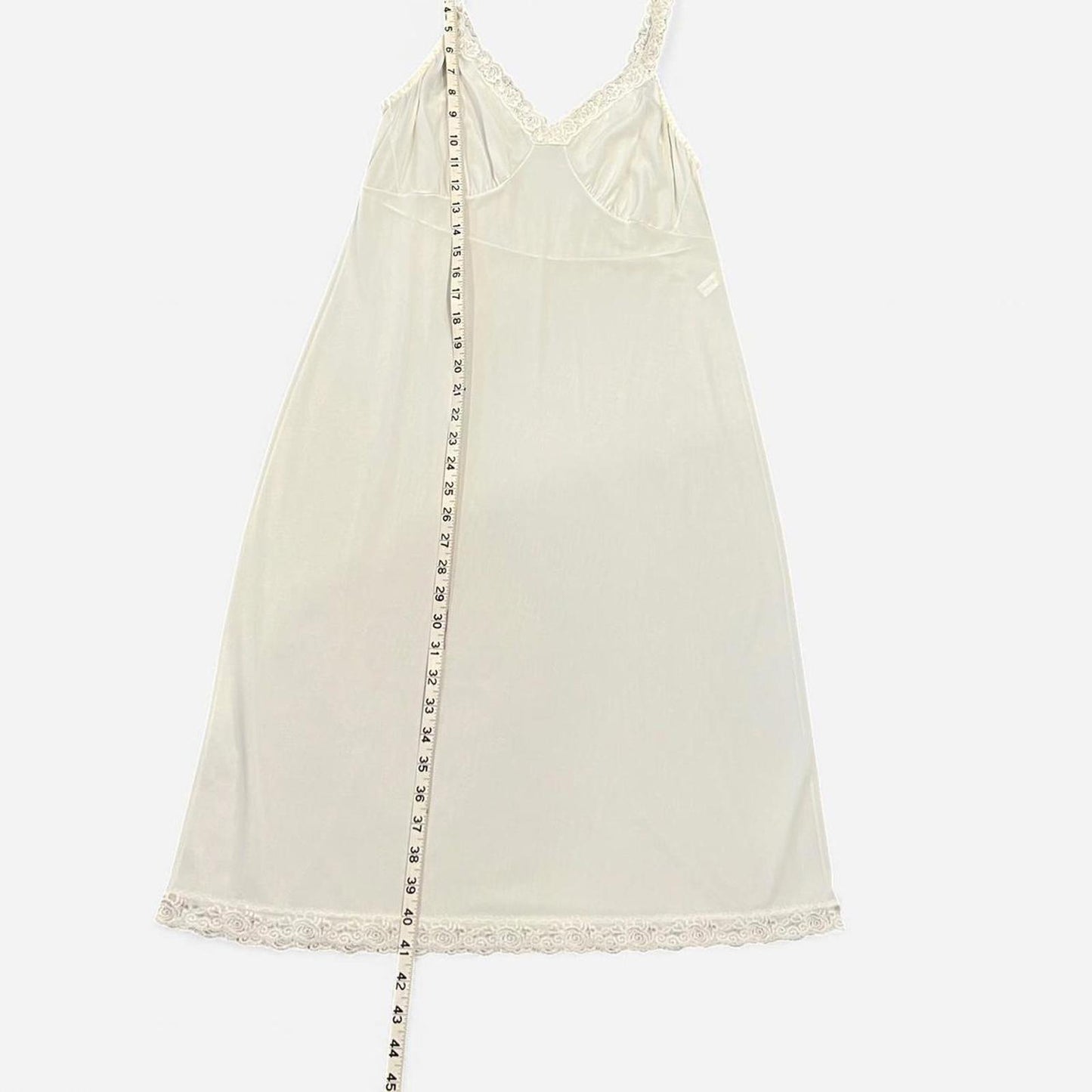 Vintage 90’s White Lace Trim Slip Dress