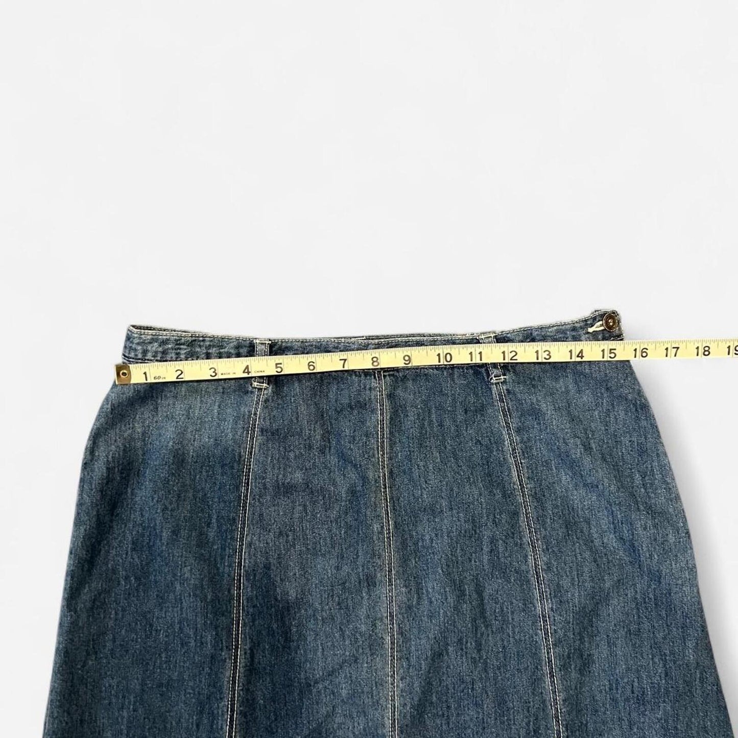 Vintage Y2K Denim Maxi Skirt A-Line