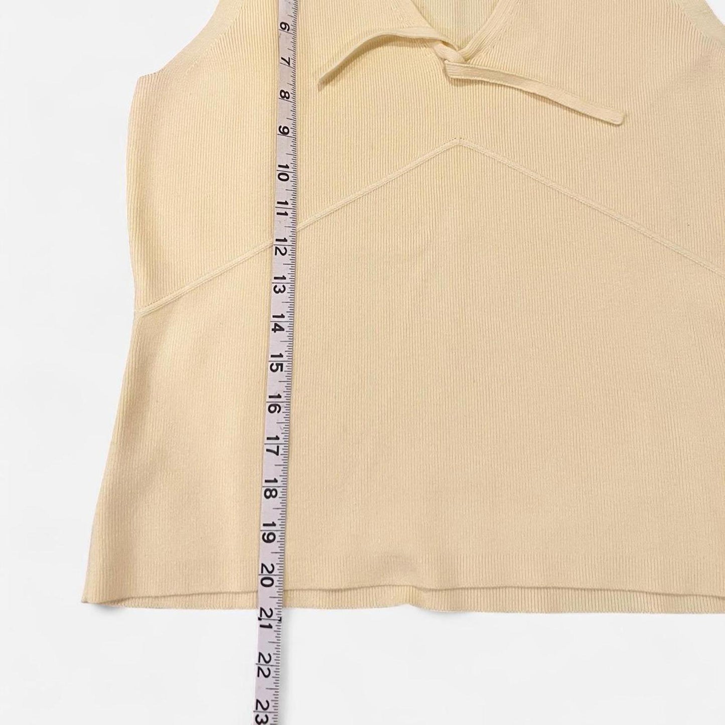 Vintage 90s Butter Yellow Knit Tank