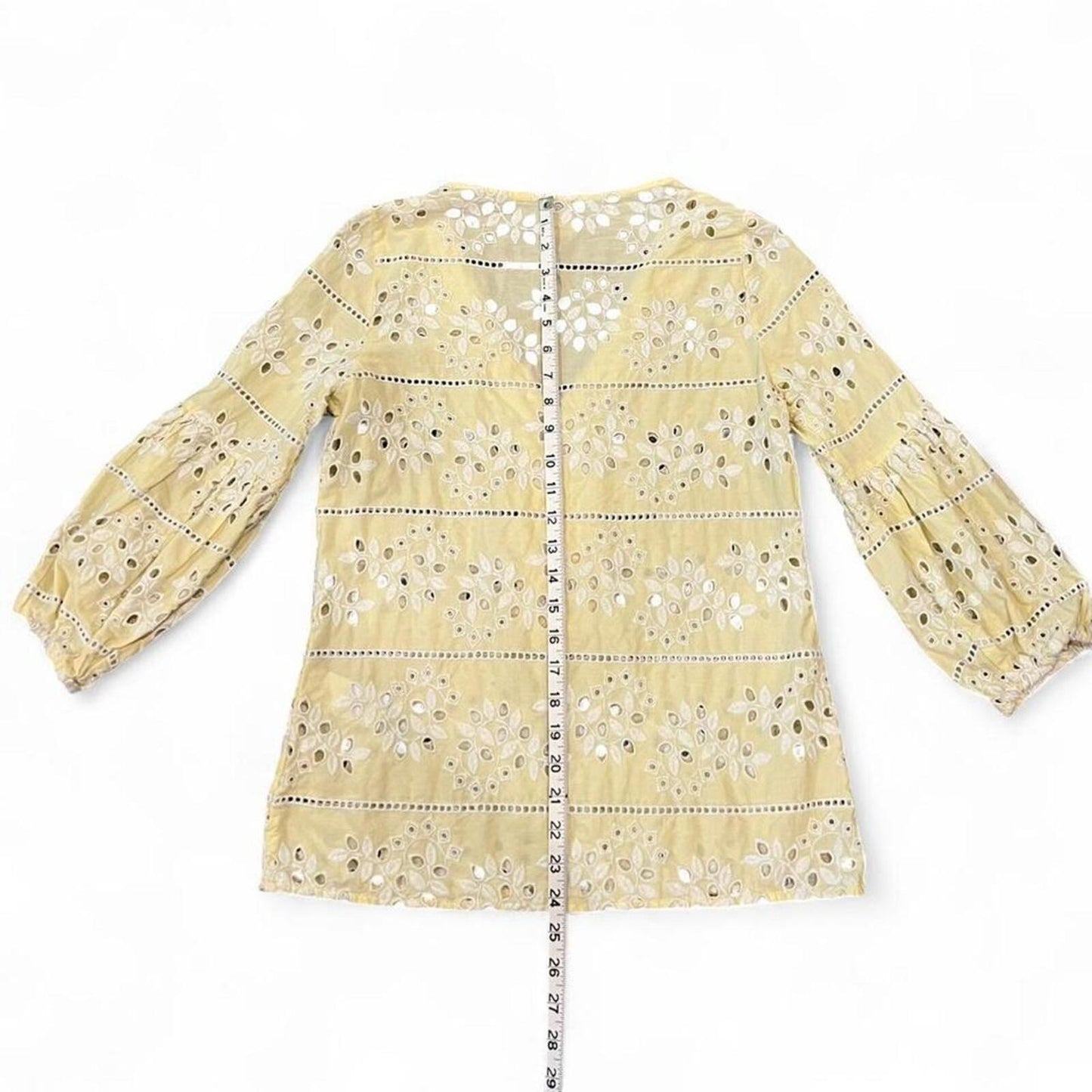 Beaded Eyelet Peasant Blouse