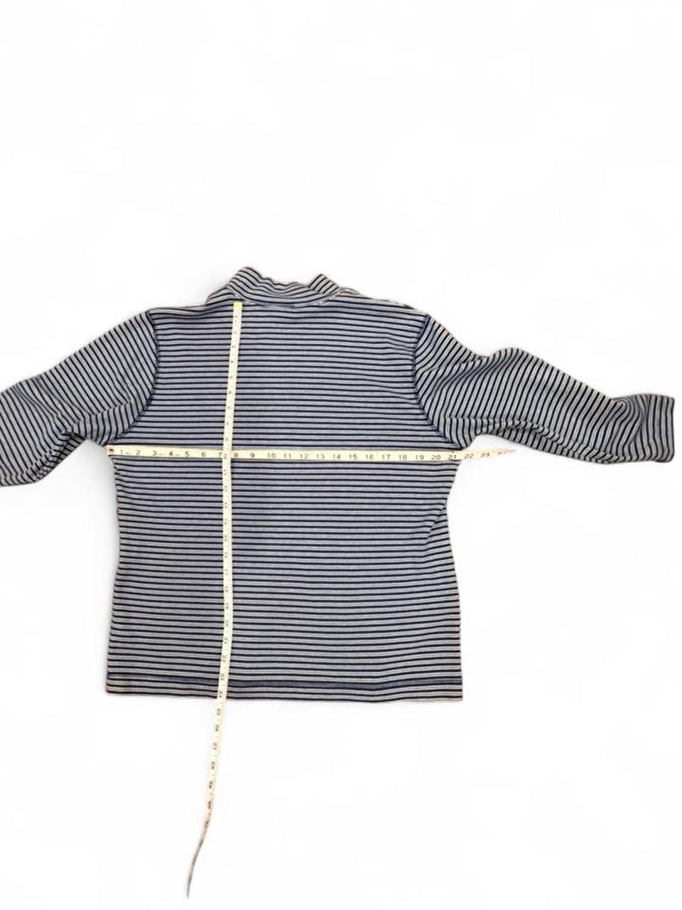 Vintage Janzen Striped Mock Neck Long Sleeve
