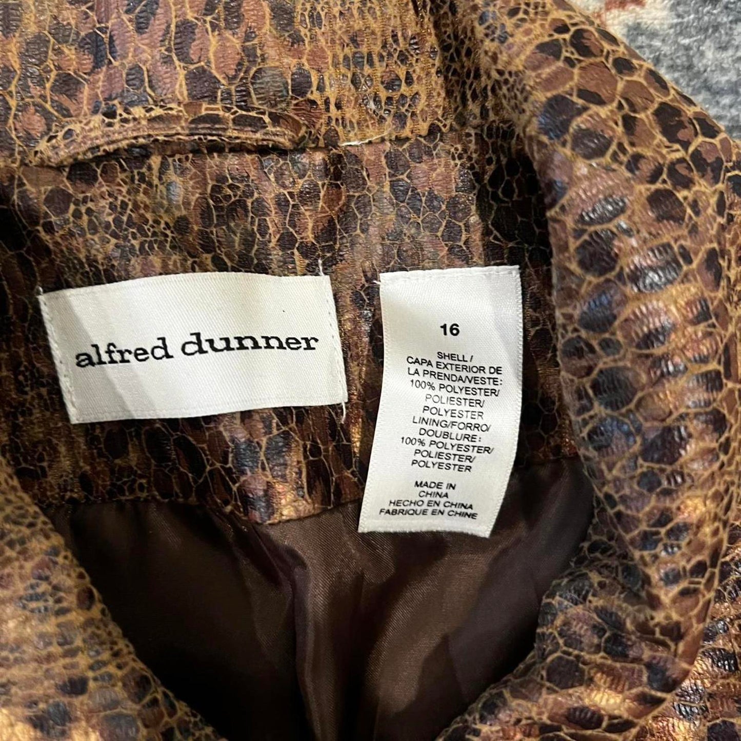 Vintage Y2K Snakeskin Print Jacket
