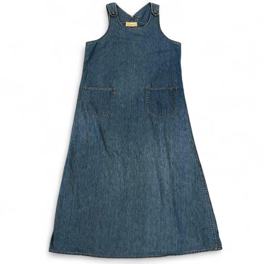 Vintage 90s Denim Jumper Maxi Dress